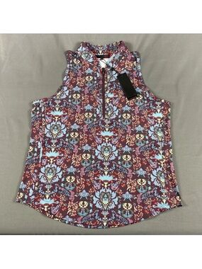 Greyson Sleeveless Vesta Golf Polo Womens large Savoie La Vie En Rose NWT